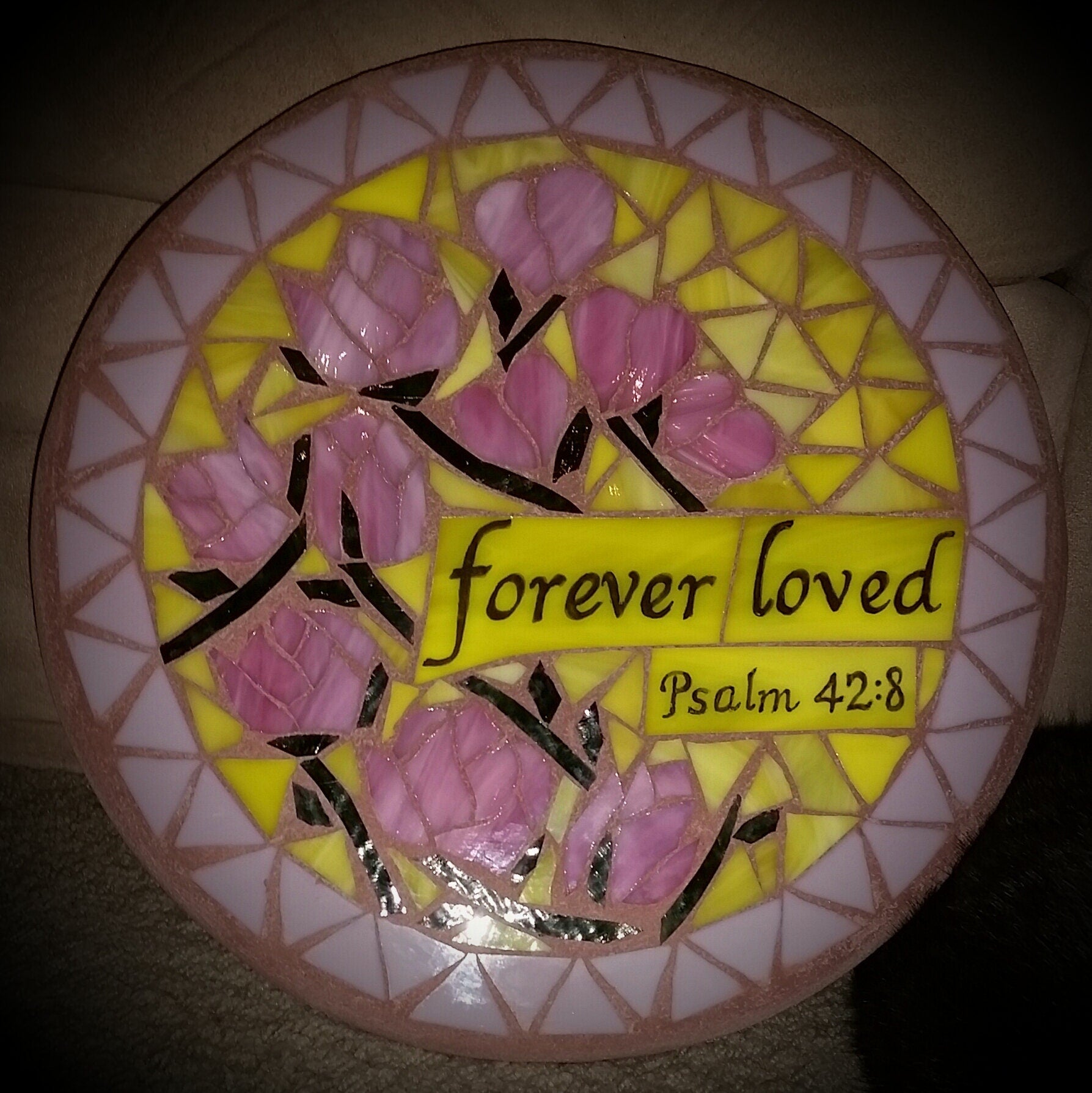 Custom Roses Memorial Stepping Stone