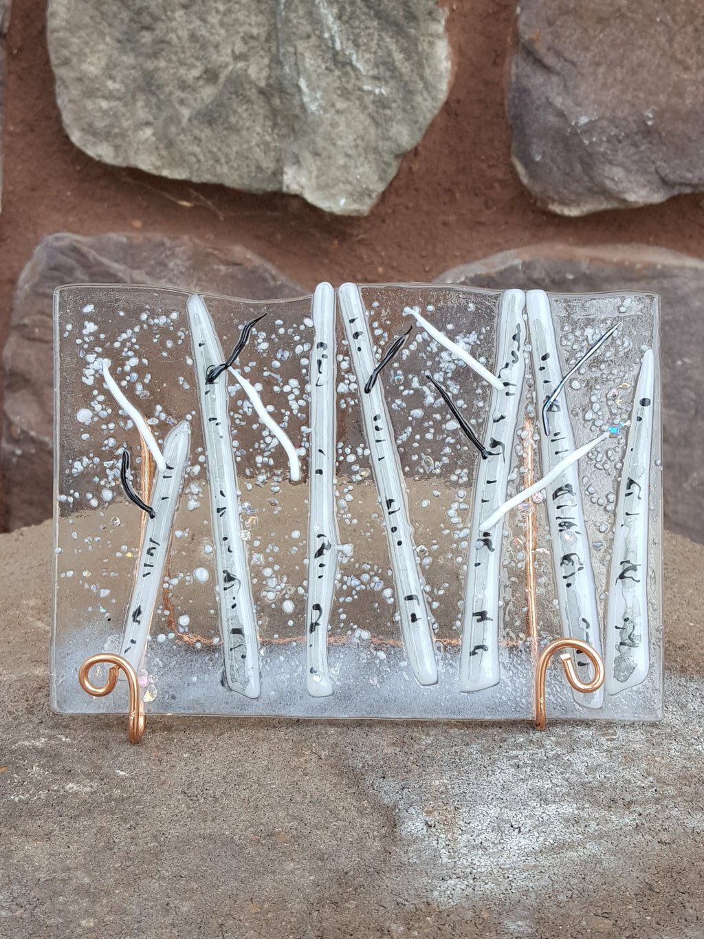 Aspen Fused Glass Keepsake_Clear Winter