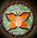 Handprint Butterfly Mosaic Memorial Stepping Stone