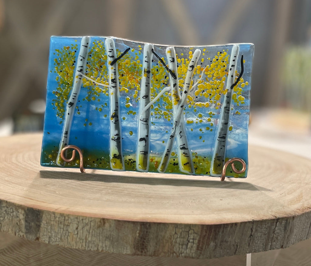 Aspen Fused Glass Keepsake_Clear Autumn