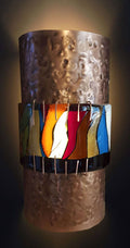 Mosaic Fused Glass Sconce "Sunset Glow"