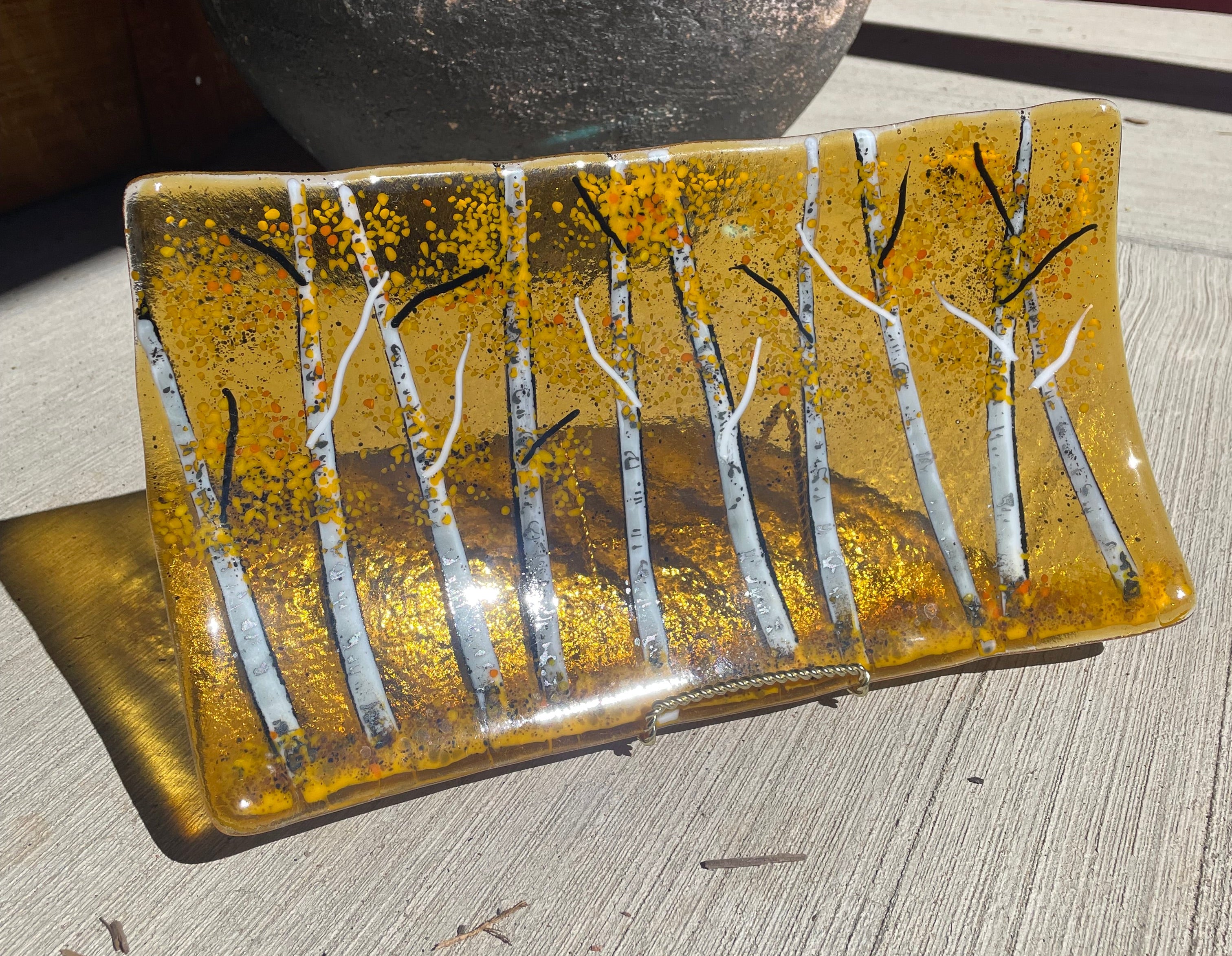 Oct. 10,  1-4pm Aspen Trees or Mosaic Dishware