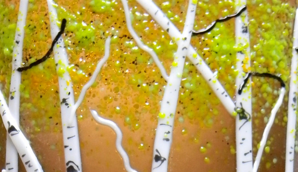 Aspen Grove Fused Glass Sconce - Amber