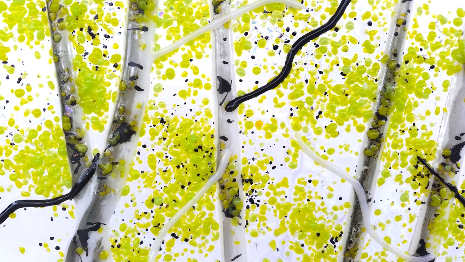 Aspen Fused Glass Panel - Clear Transparent/Spring/Stone Base