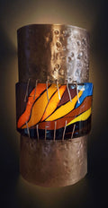 Mosaic Fused Glass Sconce "Sunset Glow"