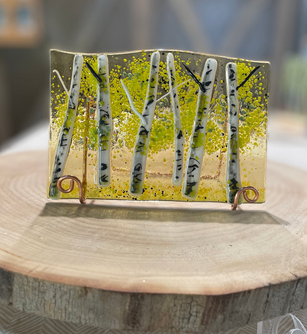 Aspen Fused Glass Keepsake_Clear Spring