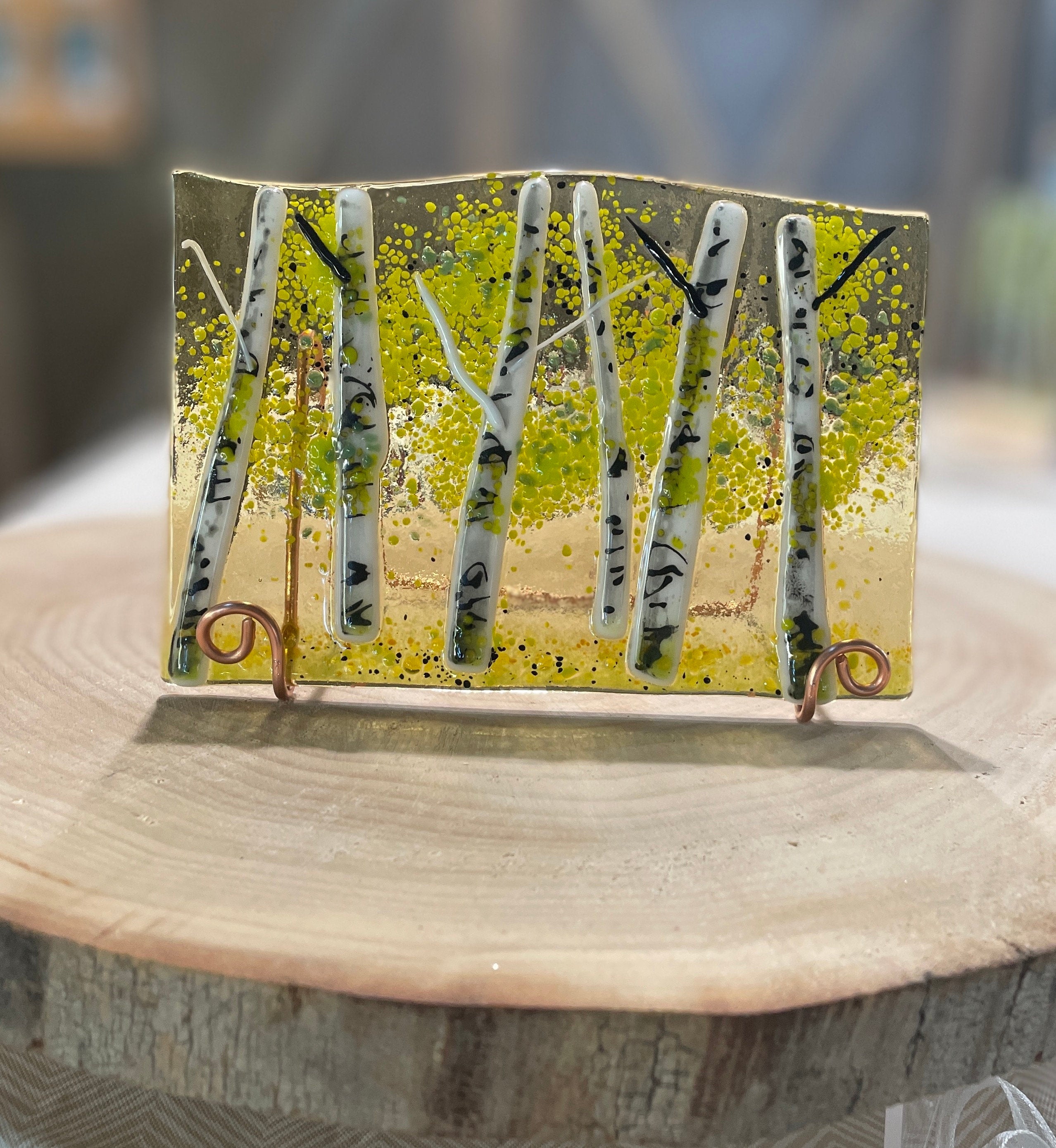 Aspen Fused Glass Keepsake_Clear Spring