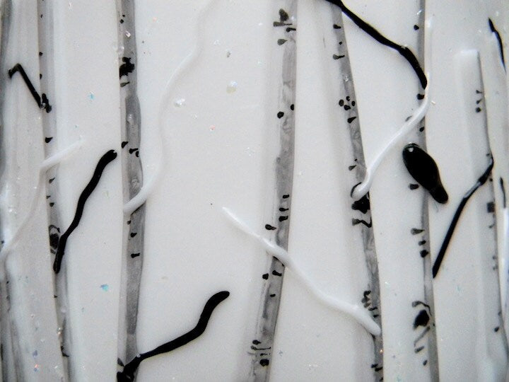 Aspen Winter Fused Glass Light Sconce